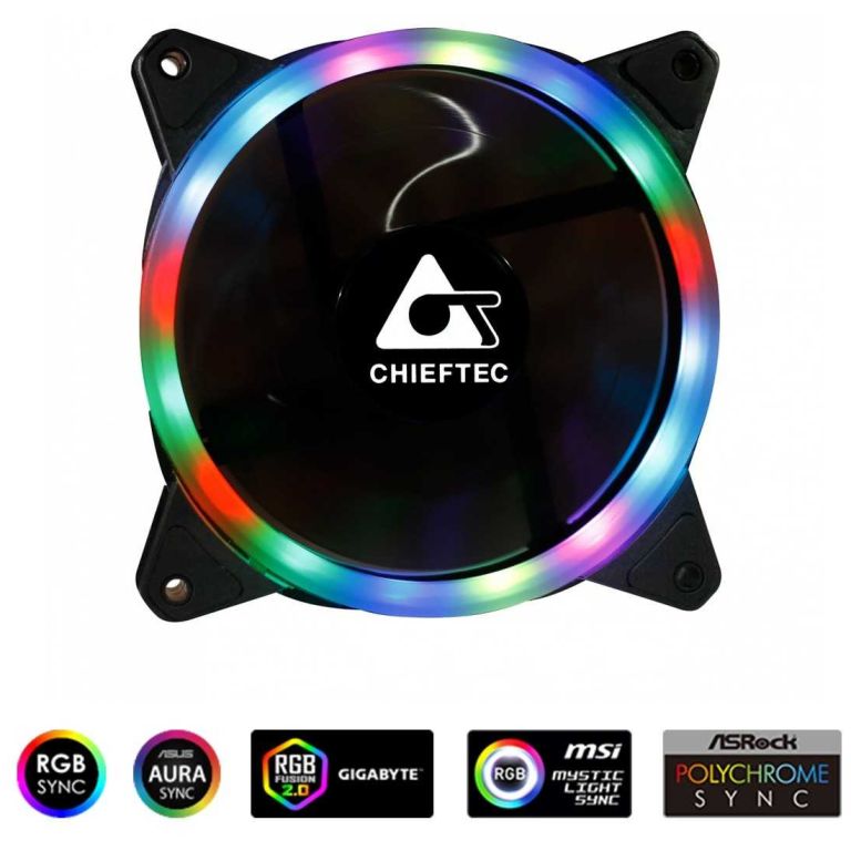 Chieftec RGB RAINBOW ventilator 120mm