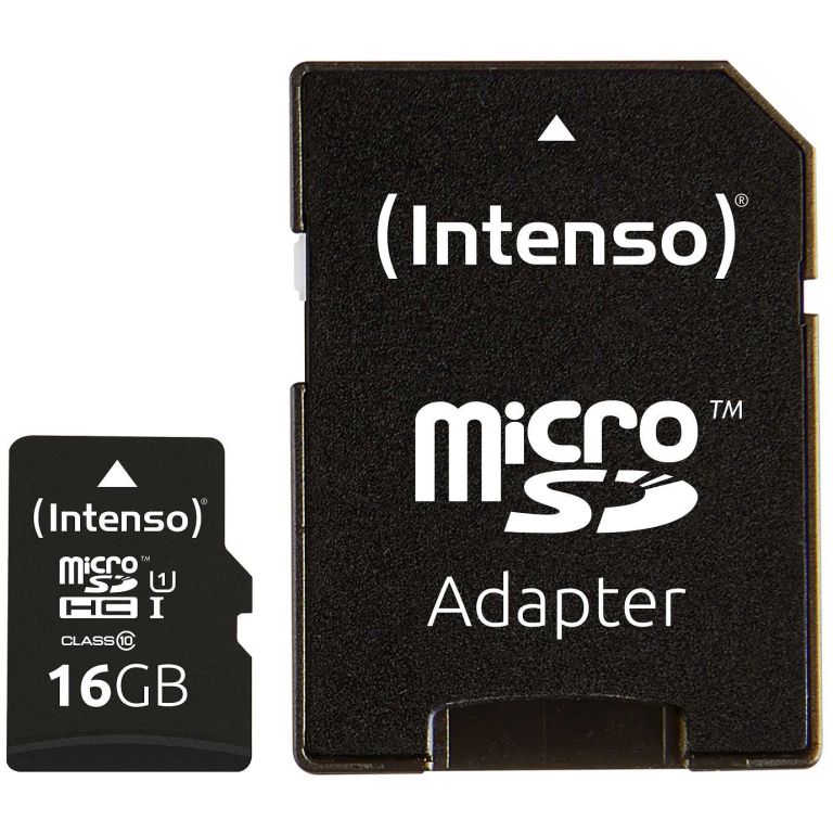 Spominska kartica SDHC-Micro 16GB Intenso 90MB/s 90MB/s U1 UHS-I (3423470) adapter