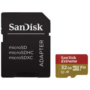 Spominska kartica SDXC-Micro 32GB Sandisk 100MB/s/60MB/s U3 V30 UHS-I +adapter (SDSQXAF-032G-GN6MA)