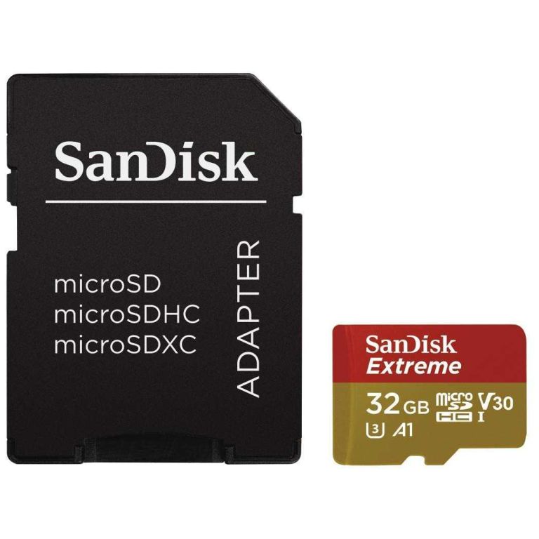 Spominska kartica SDXC-Micro 32GB Sandisk 100MB/s/60MB/s U3 V30 UHS-I +adapter (SDSQXAF-032G-GN6MA)