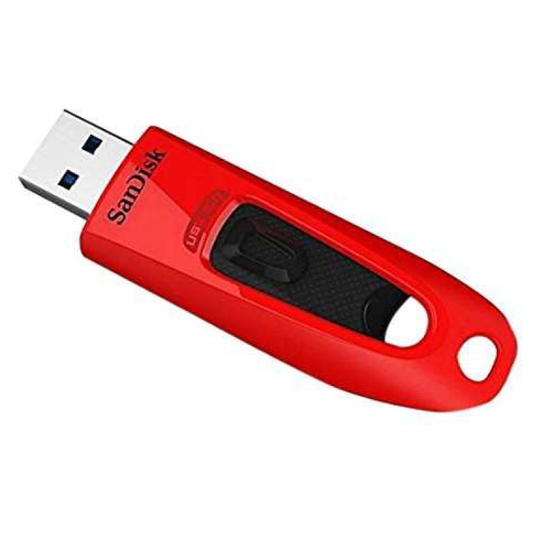 Spominski ključek 64GB USB 3.0 Sandisk Ultra 130MB/s - plastičen/drsni/rdeč (SDCZ48-064G-U46R)