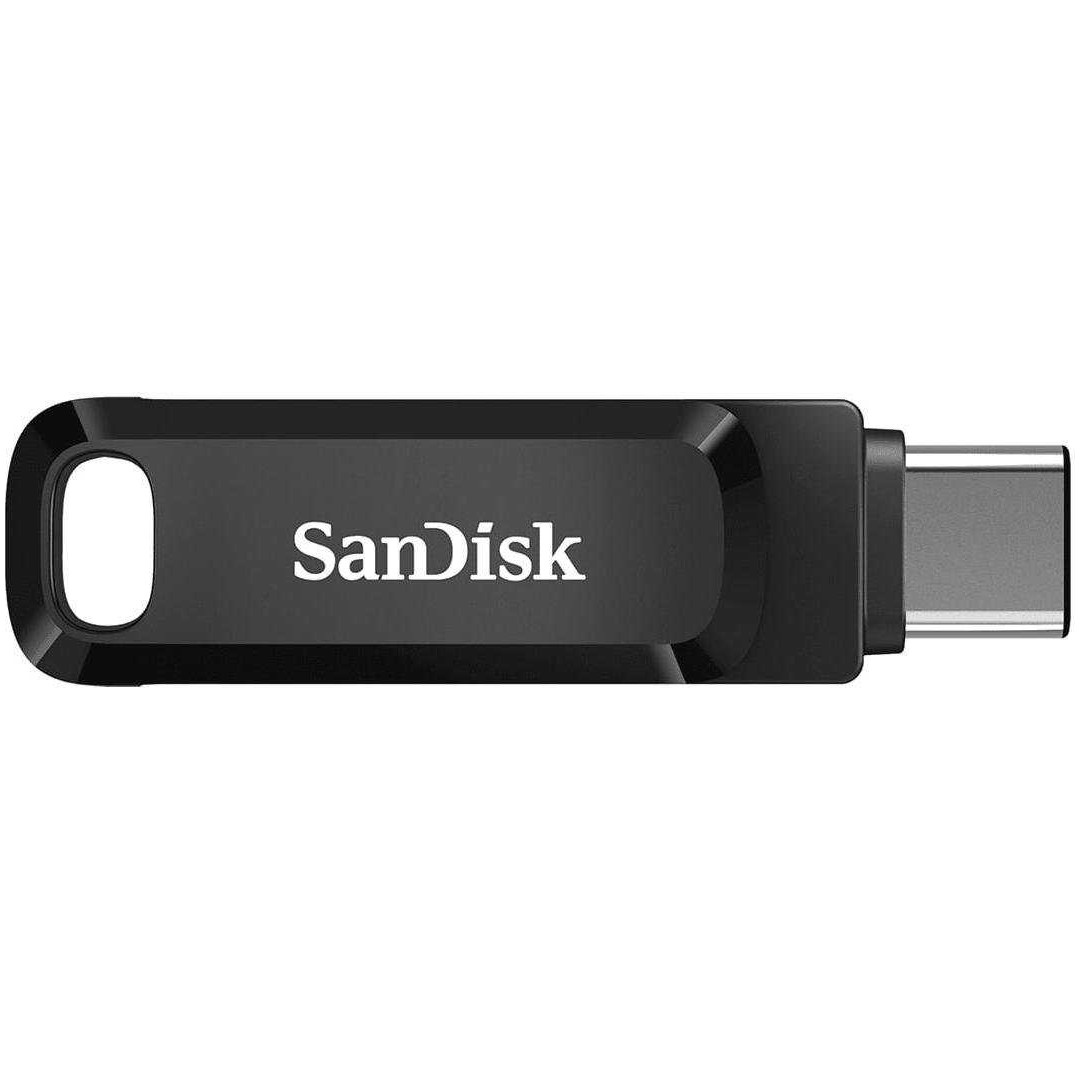 Spominski ključek 64GB USB 3.2/USB-C USB-C Sandisk Dual Drive Go 150MB/s plastičen vrtljiv črn (SDDDC3-064G-G46)
