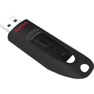 Spominski ključek 16GB USB 3.0 Sandisk Ultra 80MB/s - plastičen/drsni/črn (SDCZ48-016G-U46)