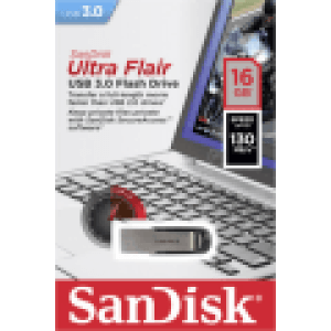 Spominski ključek 16GB USB 3.1 Sandisk Ultra Flair 150MB/s - kovinski/brez pokrovčka/srebrn (SDCZ73-016G-G46)