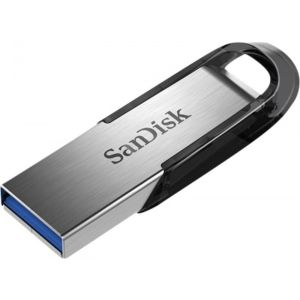 Spominski ključek 64GB USB 3.0 Sandisk Ultra Flair 150MB/s - kovinski/brez pokrovčka/črn-srebrn (SDCZ73-064G-G46)