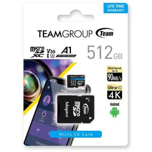 Teamgroup Elite A1 512GB MicroSD UHS-I U3 90MB/s Android spominska kartica