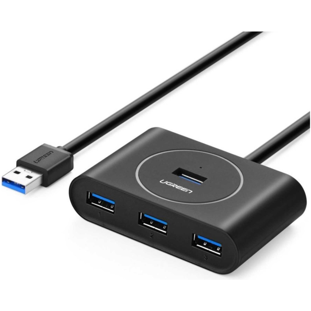 Ugreen USB 3.0 4 Ports Hub črn 0