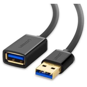 Ugreen USB 3.0 podaljšek (M na Ž) črn 1.5 m - polybag