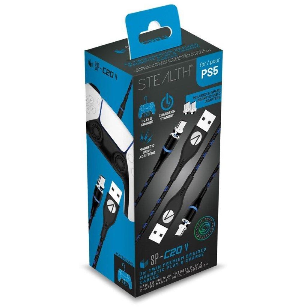 STEALTH TWIN MAGNETIC PLAY & CHARGE 2 X 3m KABEL ZA PS5