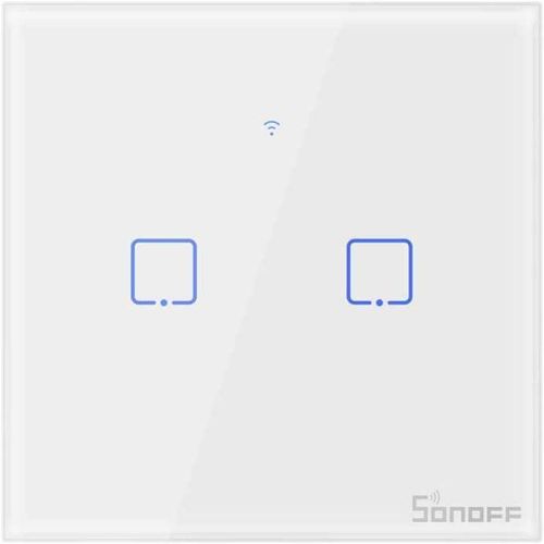 SONOFF pametno stensko stikalo Wi-Fi + RF433 dvojno T1EU2C-TX
