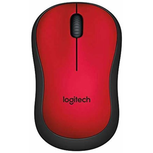 Miš Logitech brezžična optična za notesnike M220 rdeča silent (910-004880)