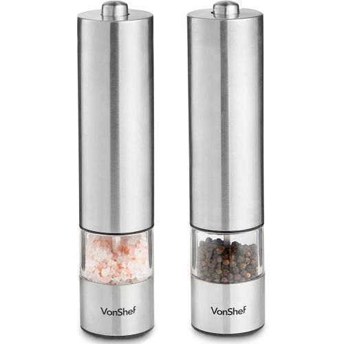 VonShef set 2 električnih mlinčkov za poper in sol