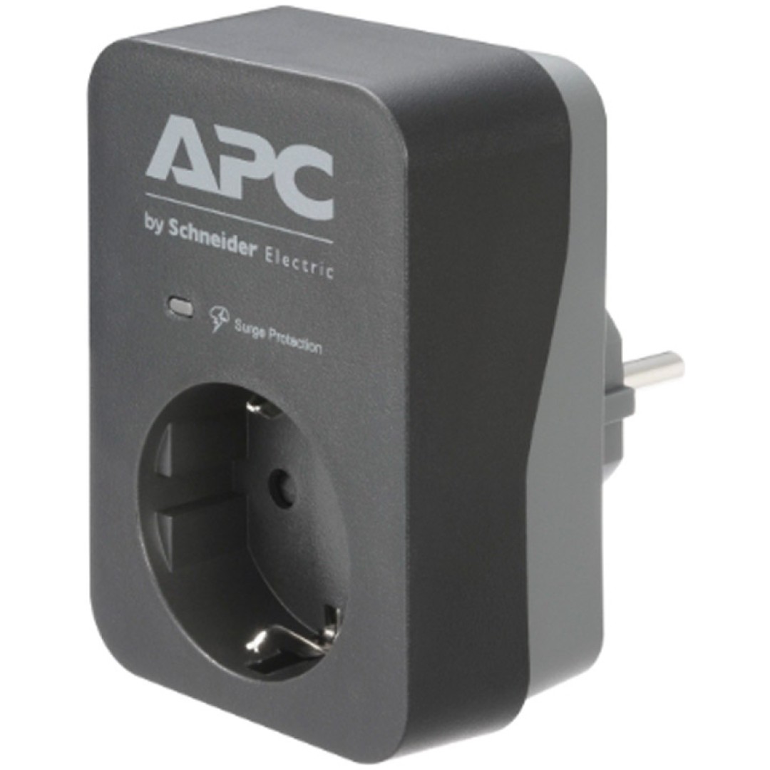 APC Essential SurgeArrest PME1WB-GR 1 Outlet črna prenapetostno zaščitna vtičnica
