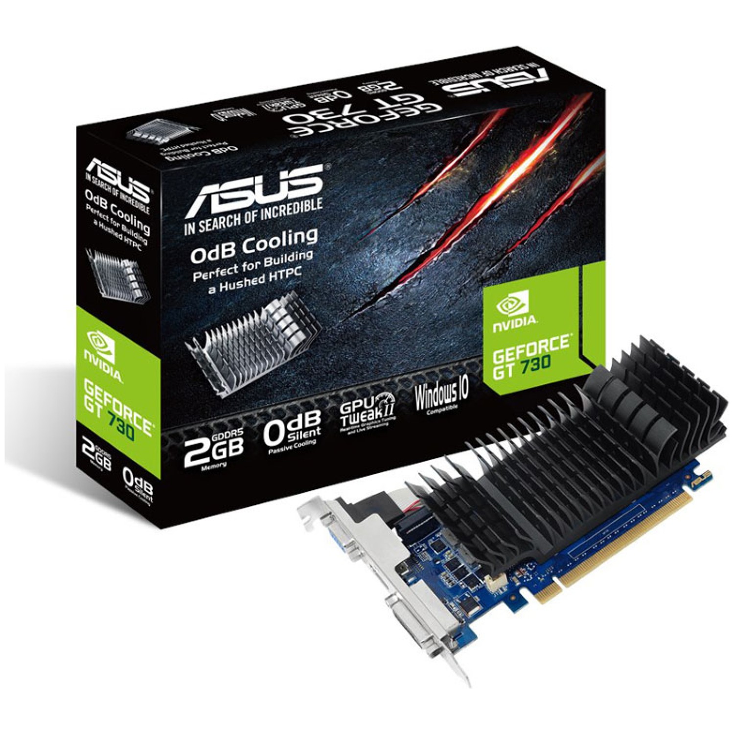 Grafična kartica nVidia GT730 Asus Silent Low Profile - 2GB DDR5 (90YV06N2-M0NA00)