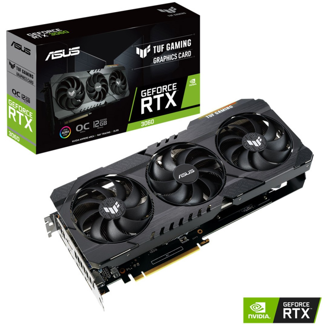 ASUS TUF GeForce RTX 3060 V2 OC GAMING 12GB GDDR6 RGB (90YV0GC0-M0NA10) gaming grafična kartica