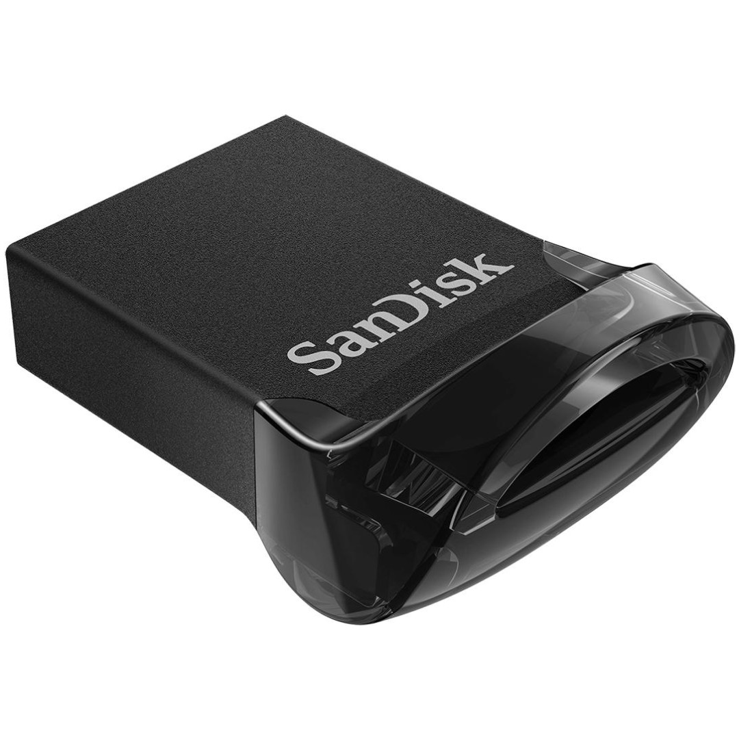 Spominski ključek 512GB USB 3.1 Sandisk Ultra FIT 130MB/s kovinski s pokrovčkom črn (SDCZ430-512G-G46)