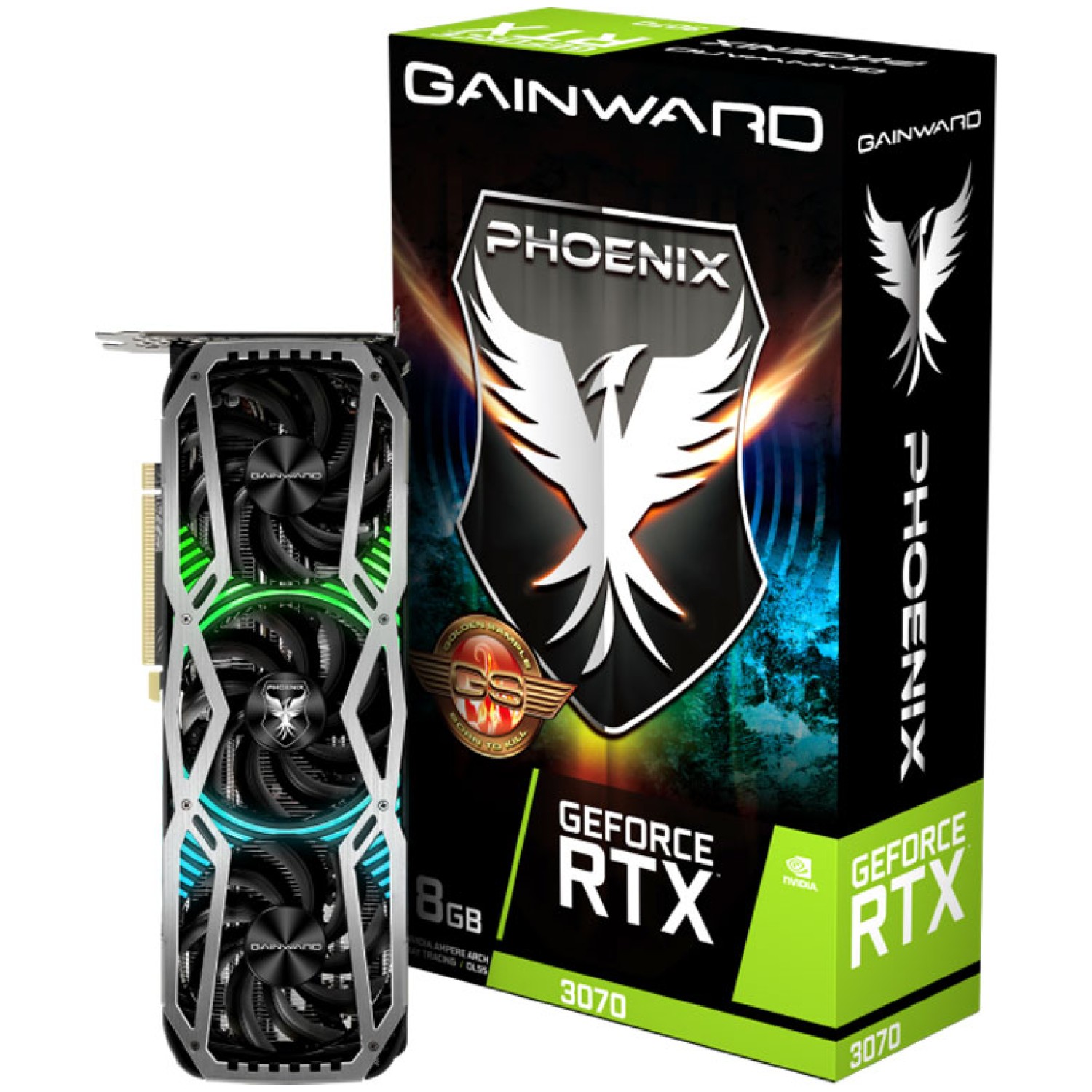 nVidia RTX3070 8GB GDDR6 Gainward Phoenix GS LHR 1xHDMI 2.1 3xDisplayPort 1.4a