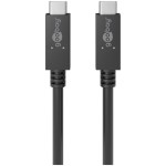 GOOBAY USB-C 100W 1m črn polnilni sinhronizacijski kabel