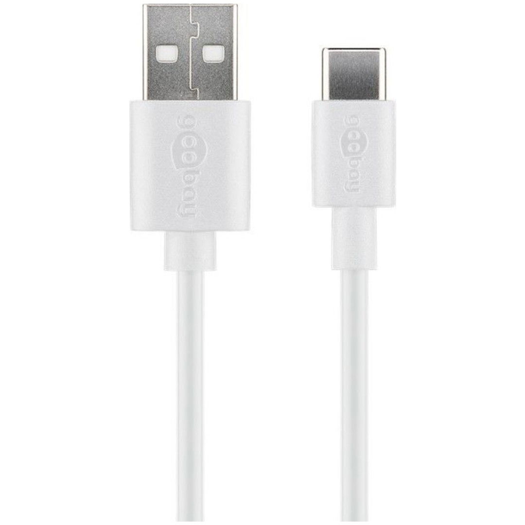 GOOBAY USB-C 1m bel polnilni in sync kabel