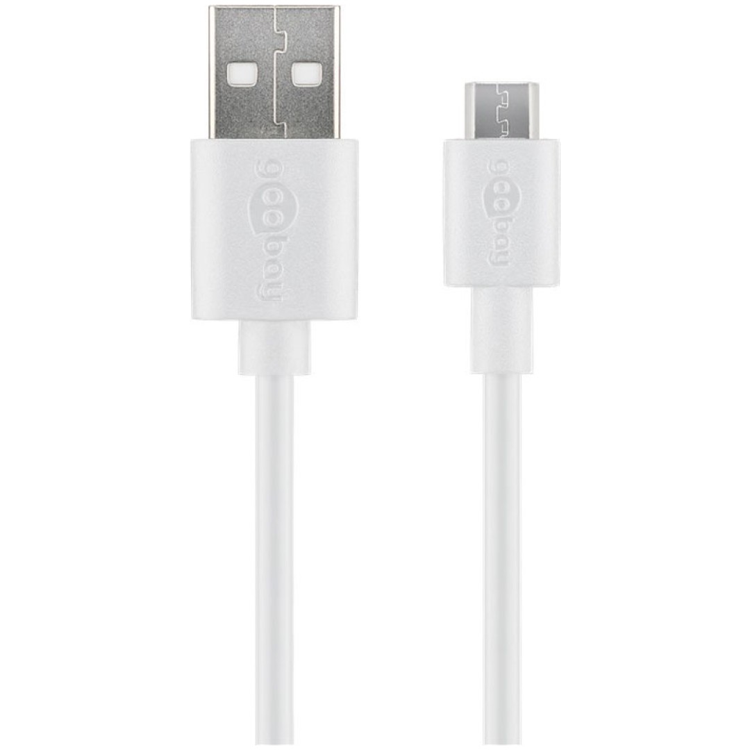 GOOBAY USB (Type A) / microUSB (Type B) 1m bel polnilni kabel