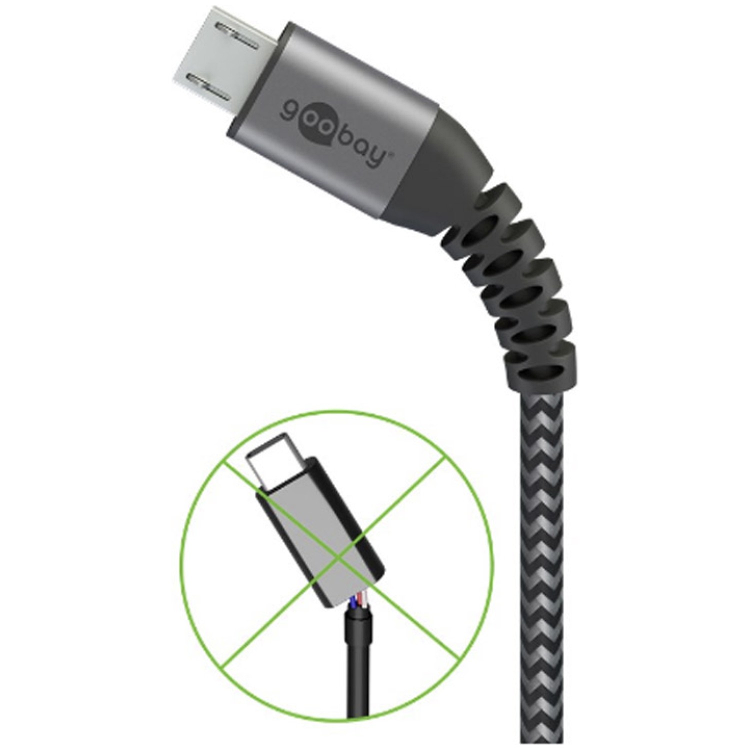 5 m kabel Micro-USB je izjemno kratek za premostitev manjših razdalj