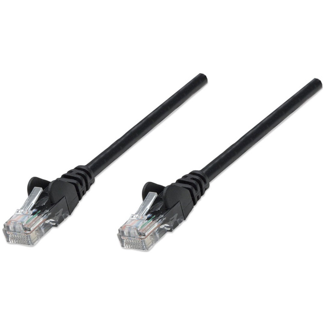 INTELLINET CAT5e UTP 1m črn mrežni priključni patch kabel