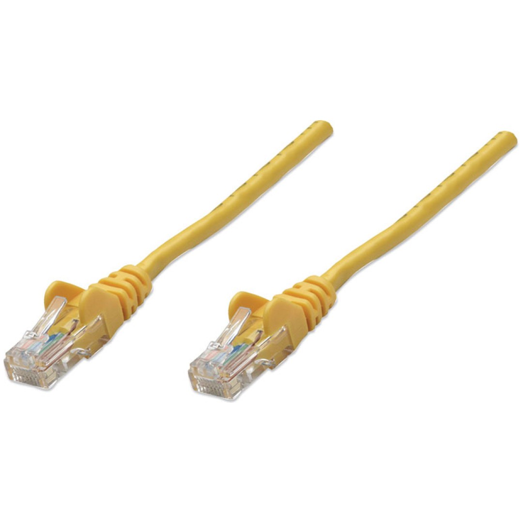 INTELLINET CAT5e UTP 1m rumen mrežni priključni patch kabel