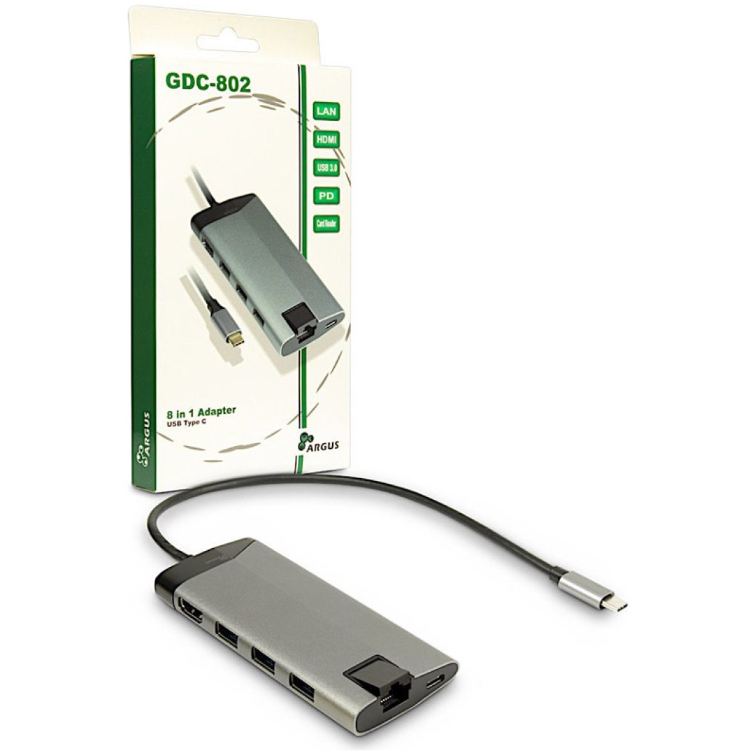 INTER-TECH GDC-802 - multifunkcijski USB-C 3.1 dockingstation - adapter