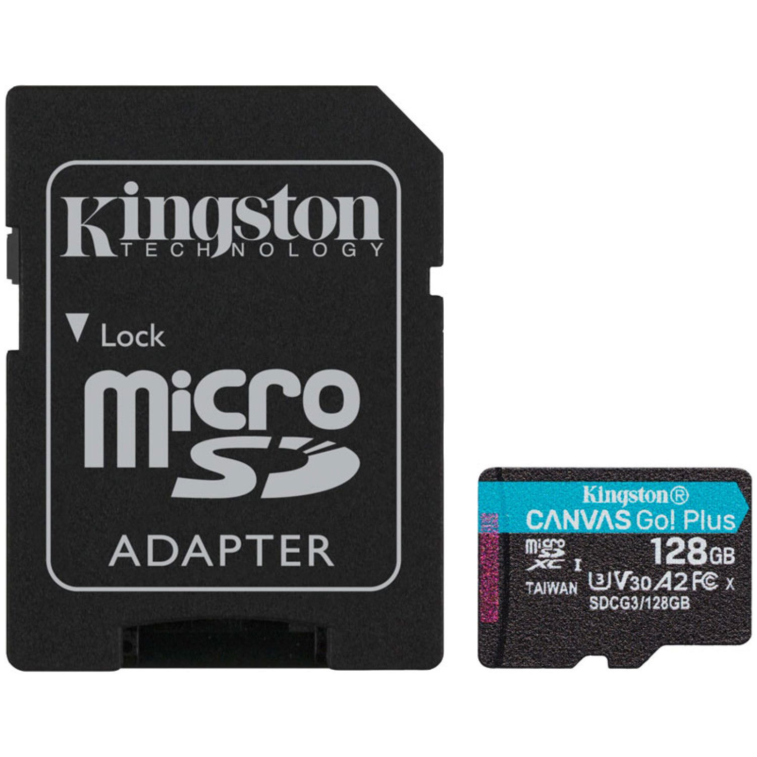 KINGSTON Canvas Go! Plus microSD 128GB Class 10 UHS-I U3 V30 A2 adapter (SDCG3/128GB) spominska kartica