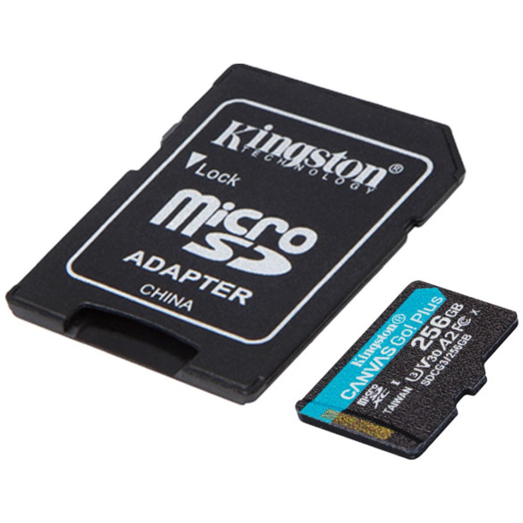 KINGSTON Canvas Go! Plus microSD 256GB UHS-I U3 adapter (SDCG3/256GB) spominska kartica
