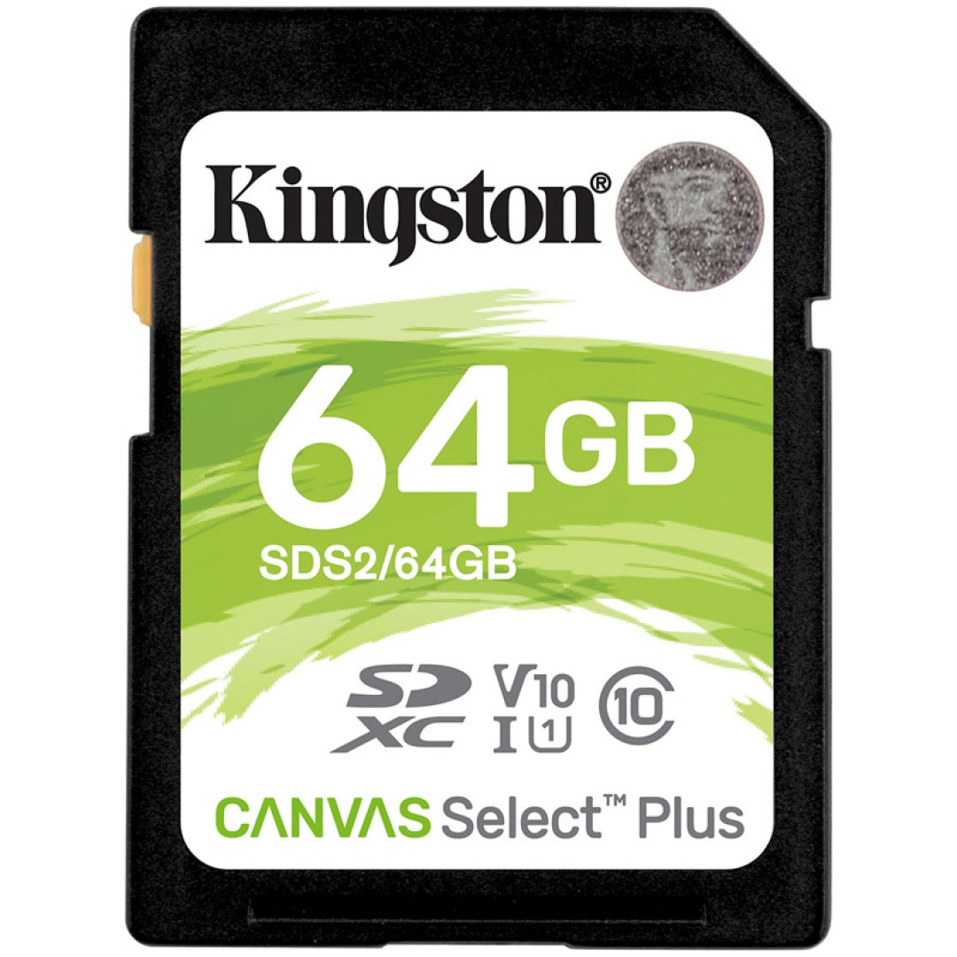 Spominska kartica SDXC 64GB Kingston Canvas Select Plus 100MB/s U1 V10 UHS-I (SDS2/64GB)