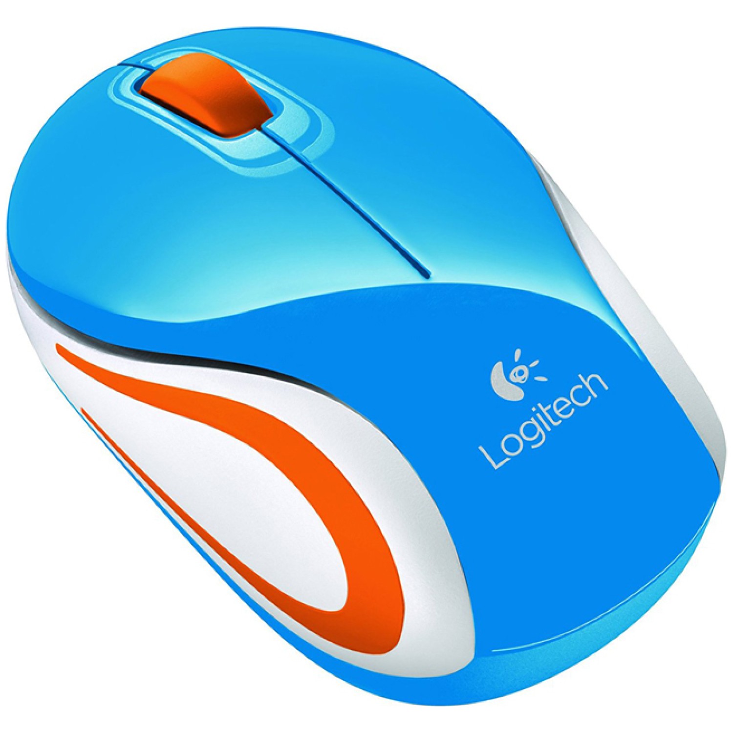 Miš Logitech brezžična optična za notesnike M187 modra nano (910-002738)