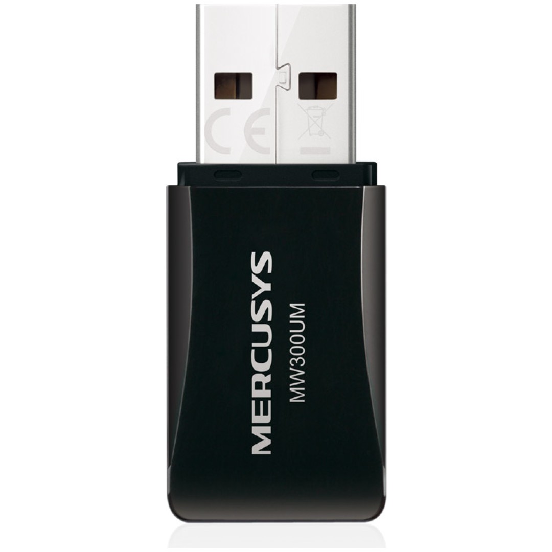 Brezžični mrežni adapter USB 2.0 MERCUSYS WiFi4 802.11n N300 300Mbit/s Nano (MW300UM)