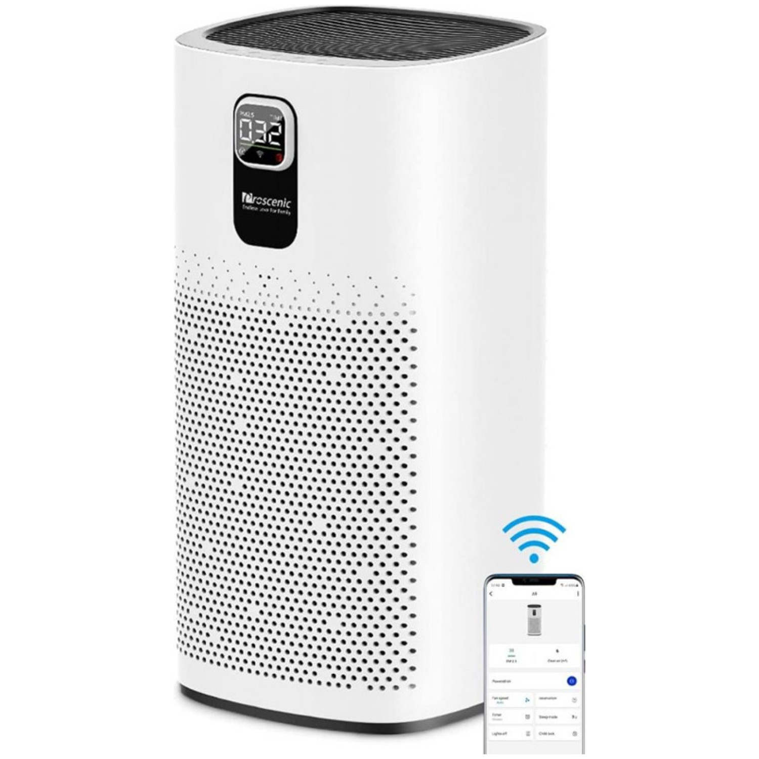 PROSCENIC A9 filter 4 stopnje H13 HEPA 55-90m2 Alexa/ Google home control čistilec zraka
