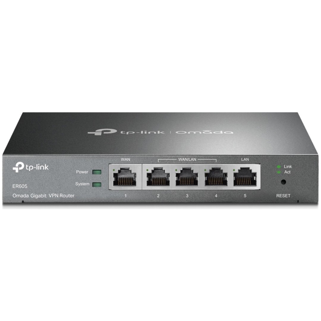 Usmerjevalnik TP-Link Omada Safestream 1000Mbit/s 3xLAN+WAN 4xLAN (TL-R605)