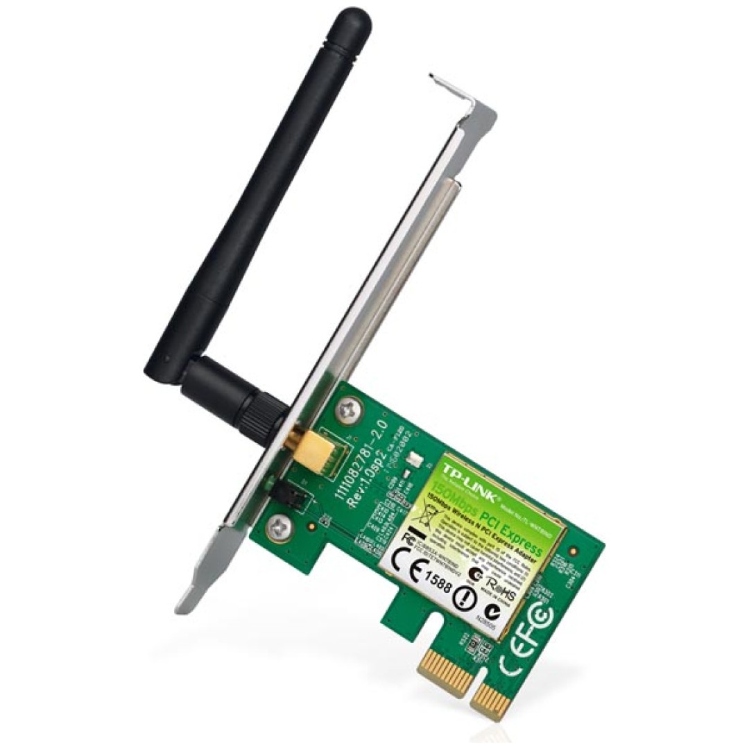 Brezžični mrežni adapter PCIe TP-Link WiFi4 802.11n N150 150Mbit/s 1x antena (TL-WN781ND)