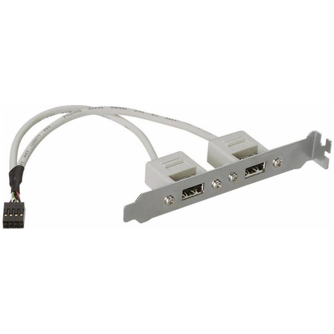 Adapter MB interni USB 2.0 => 2x USB 2.0 PCI slot 20cm 2x5PIN