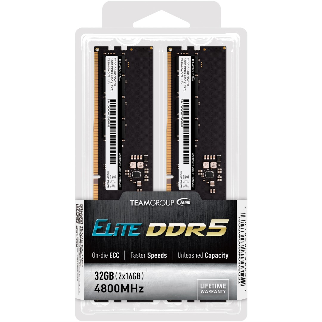 Teamgroup Elite 32GB (2x16GB) DDR5-4800 DIMM CL40