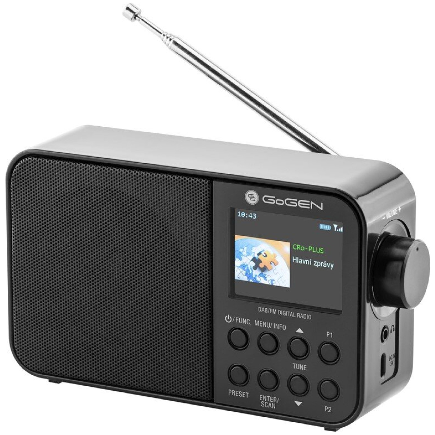 Gogen radio DAB+ DAB 500 BT črn GOGDAB500BTC