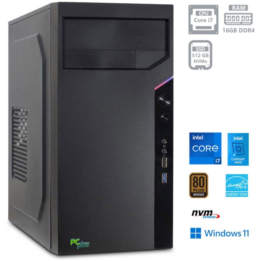 PCPLUS e-office i7-12700 16GB 512GB NVMe SSD Windows 11 Pro namizni računalnik