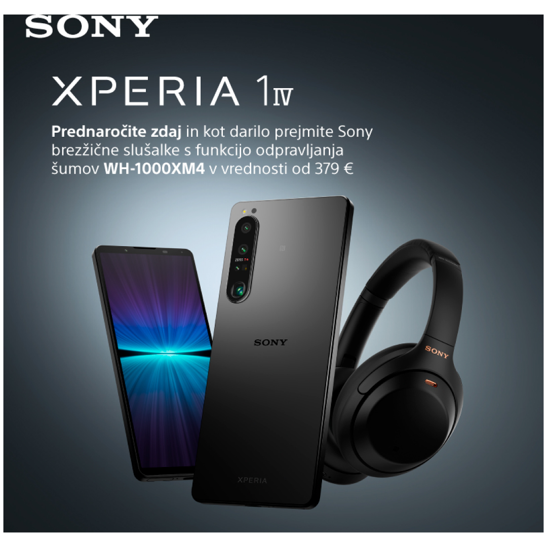 Sony telefon Xperia 1 IV črna Darilo: SONY slušalke 1000XM4