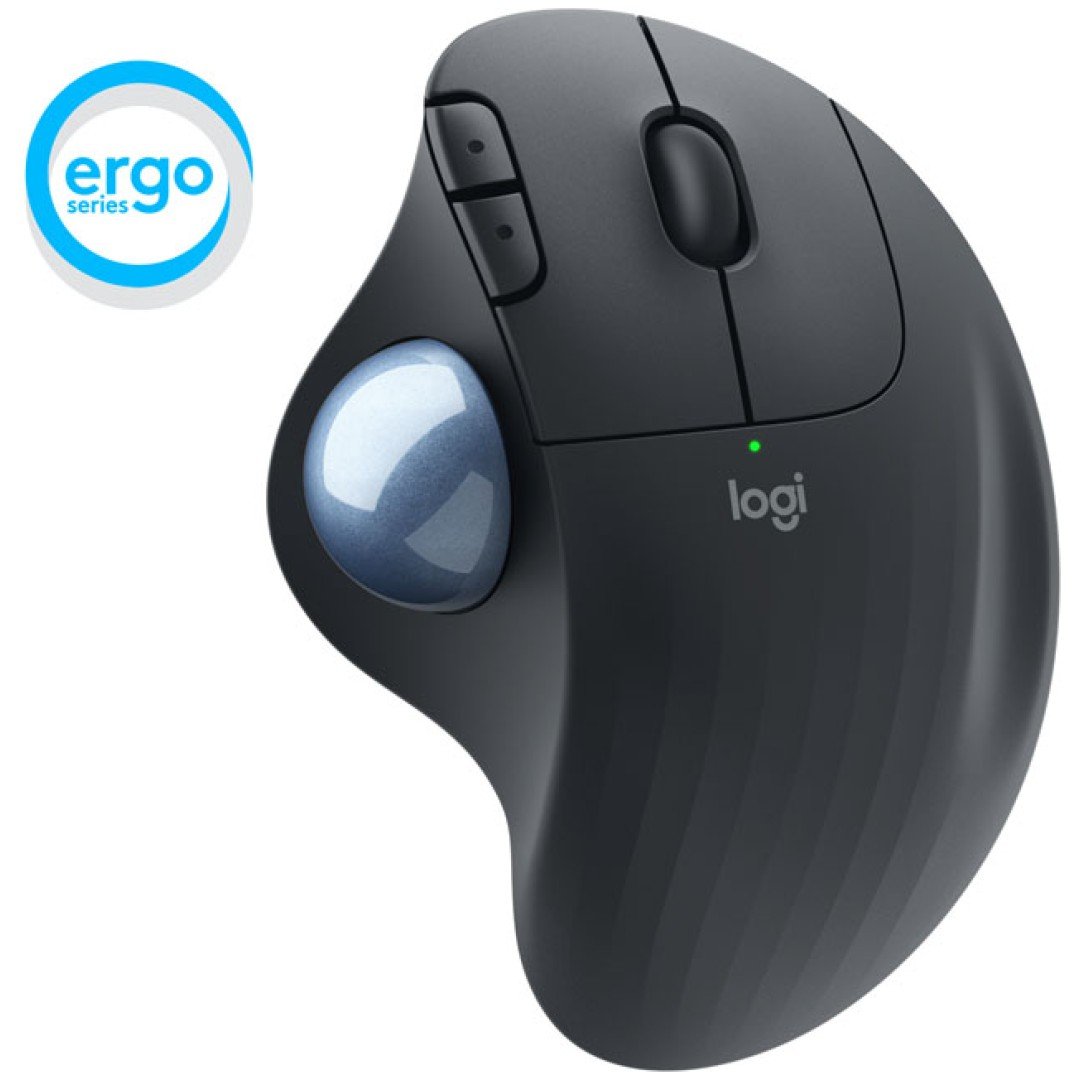Miš brezžična Bluetooth 5.0 Logitech M575 Trackball 2000DPI Unifying ergonomska grafitna (910-005872)