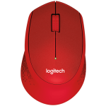 Miš Logitech brezžična optična M330 rdeča silent plus (910-004911)