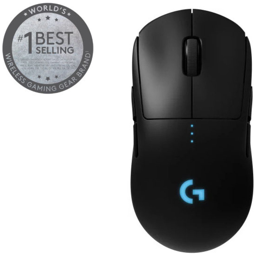 LOGITECH G PRO HERO senzor črna RGB brezžična gaming miška