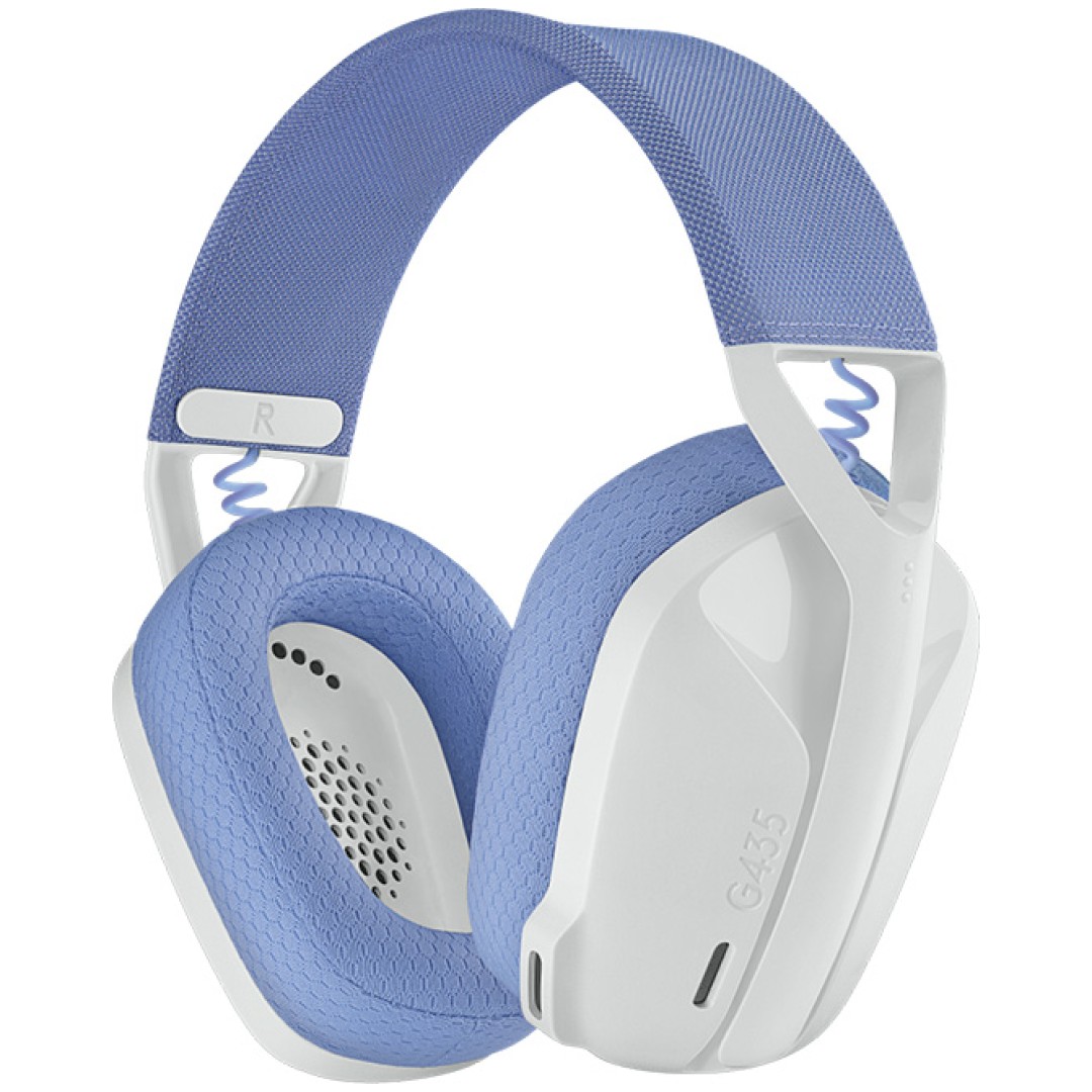 LOGITECH G435 Wireless LightSpeed Gaming z mikrofonom bele slušalke
