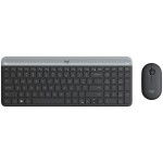 LOGITECH MK470 Slim Combo brezžična grafitna tipkovnica + miška