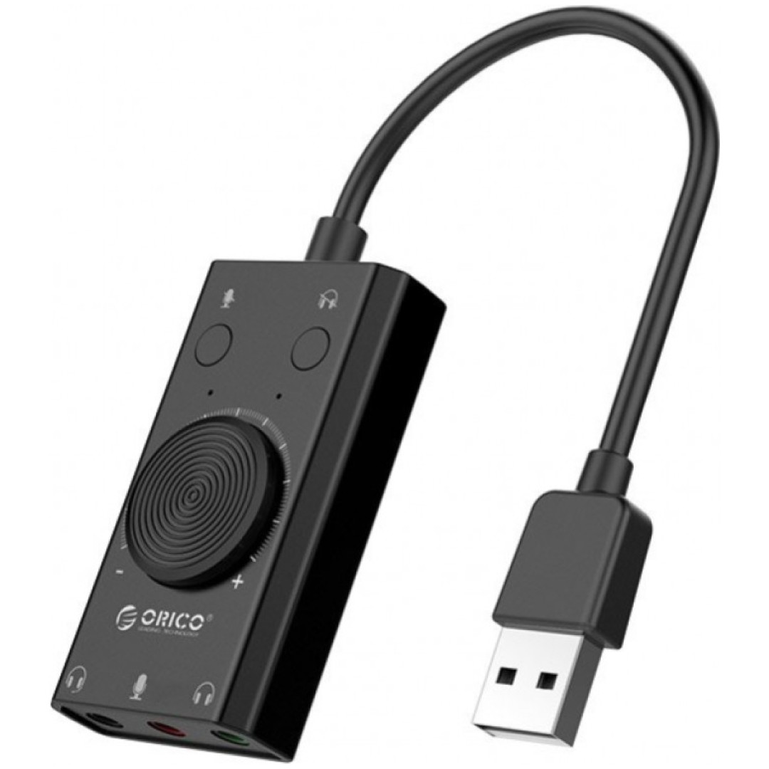 Zvočna kartica USB2.0 SB Orico multifunction 10cm (SC2-BK-EP)