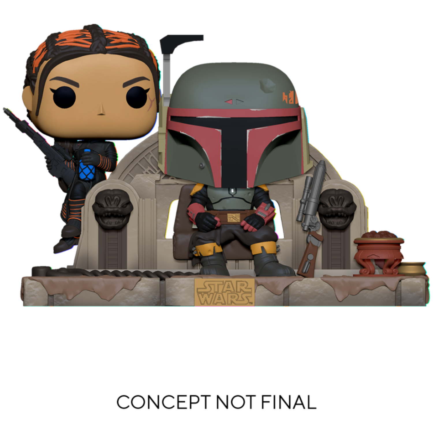 FUNKO POP MOMENT: MANDALORIAN - BOBA FETT & FENNEC SHAND