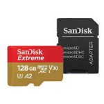 Spominska kartica SDXC-Micro 128GB Sandisk Extreme 190MB/s/90MB/s U3 V30 UHS-I +adapter (SDSQXAA-128G-GN6MA)