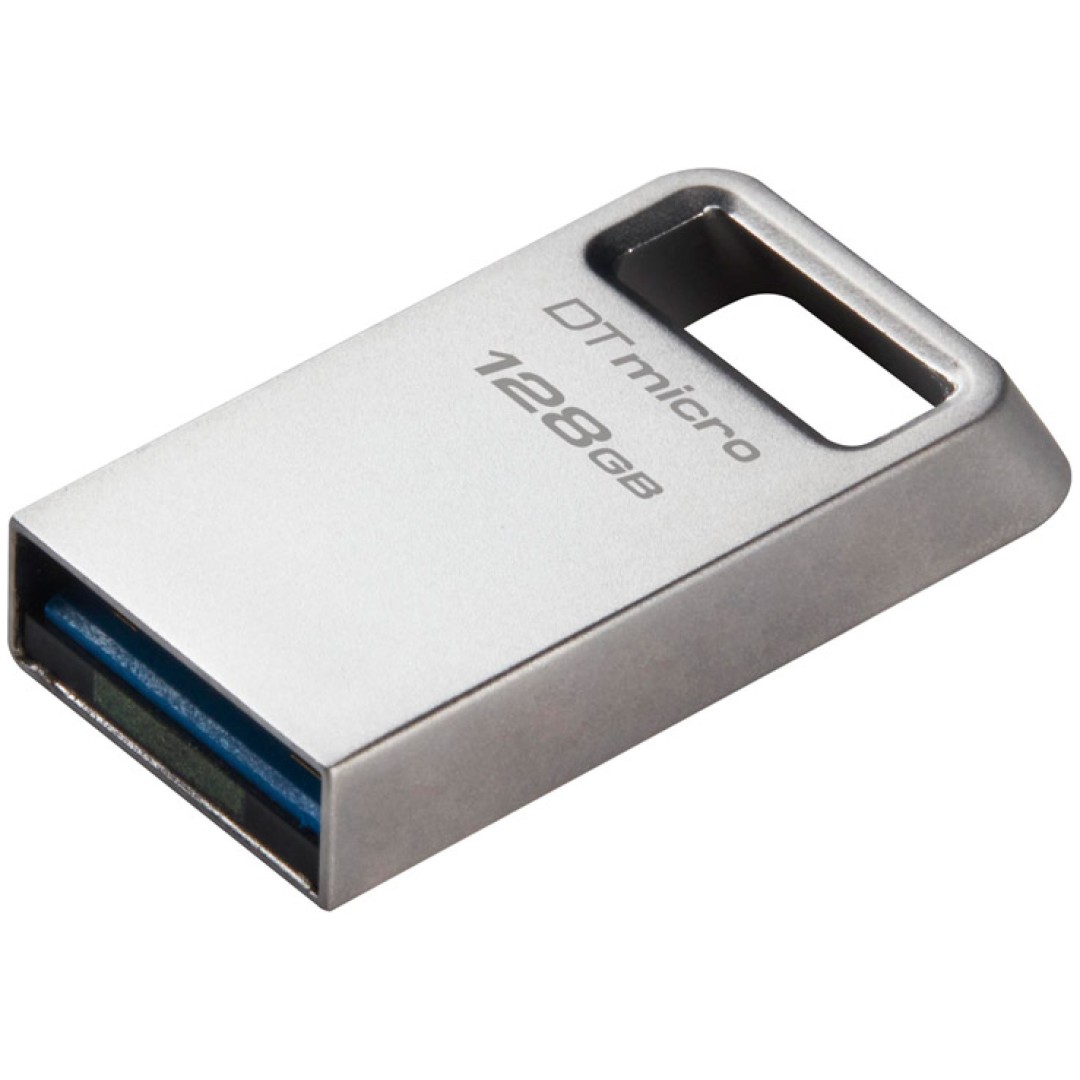 Spominski ključek 128GB USB 3.2 Kingston DT Micro 200MB/s - kovinski/micro/srebrn (DTMC3G2/128GB)